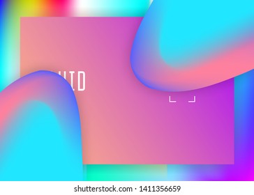 Liquid fluid. Vivid gradient mesh. Colorful screen, interface design. Holographic 3d backdrop with modern trendy blend. Liquid fluid with dynamic elements and shapes. Landing page.