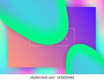 Liquid fluid. Vivid gradient mesh. Wavy website, app layout. Holographic 3d backdrop with modern trendy blend. Liquid fluid with dynamic elements and shapes. Landing page.