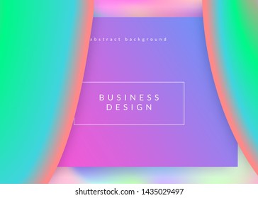 Liquid fluid. Vivid gradient mesh. Holographic 3d backdrop with modern trendy blend. Creative banner, screen frame. Liquid fluid with dynamic elements and shapes. Landing page.