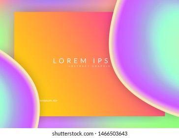 Liquid fluid. Vivid gradient mesh. Geometric banner, website composition. Holographic 3d backdrop with modern trendy blend. Liquid fluid with dynamic elements and shapes. Landing page.