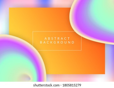 Liquid fluid. Vivid gradient mesh. Business screen, ui frame. Holographic 3d backdrop with modern trendy blend. Liquid fluid with dynamic elements and shapes. Landing page.