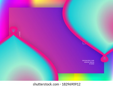 Líquido líquido. Malla gradiente vívida. Ui mínima, composición de interfaz. Fondo holográfico en 3d con moderna combinación de moda. Líquido líquido con elementos dinámicos y formas. Página de inicio.