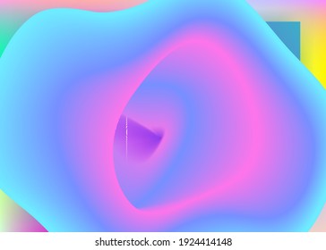 Liquid fluid. Vivid gradient mesh. Abstract banner, mobile design. Holographic 3d backdrop with modern trendy blend. Liquid fluid with dynamic elements and shapes. Landing page.