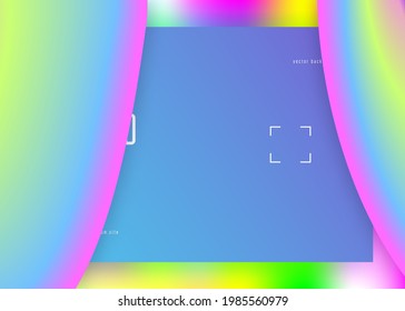 Flüssigkeiten. Lebhaftes Farbverlauf-Netz. Holografische 3D-Umgebung mit moderner Trendmischung. Helle Website, Banner-Vorlage. Flüssigkeitsflüssigkeit mit dynamischen Elementen und Formen. Landing Page.