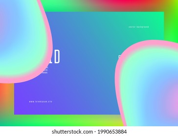 Líquido líquido. Malla gradiente vívida. Fondo holográfico en 3d con moderna combinación de moda. Aplicación pop, marco de banner. Líquido líquido con elementos dinámicos y formas. Página de inicio.