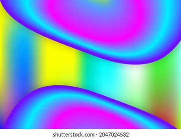 Liquid fluid. Vivid gradient mesh. Minimalist cover, poster layout. Holographic 3d backdrop with modern trendy blend. Liquid fluid background with dynamic elements and shapes.