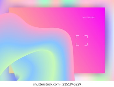 Liquid fluid. Vivid gradient mesh. Holographic 3d backdrop with modern trendy blend. Soft ui, mobile layout. Liquid fluid with dynamic elements and shapes. Landing page.