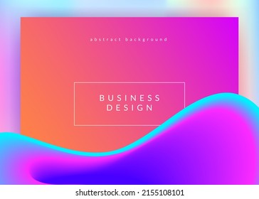 Liquid fluid. Vivid gradient mesh. Futuristic interface, mobile frame. Holographic 3d backdrop with modern trendy blend. Liquid fluid with dynamic elements and shapes. Landing page.