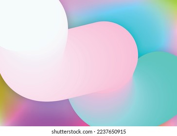 Liquid fluid. Vivid gradient mesh. Geometric book, presentation frame. Holographic 3d backdrop with modern trendy blend. Liquid fluid background with dynamic elements and shapes.