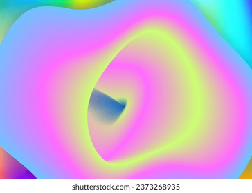 Liquid fluid. Vivid gradient mesh. Holographic 3d backdrop with modern trendy blend. Geometric report, card design. Liquid fluid background with dynamic elements and shapes.