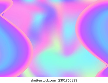Flüssigkeiten. Lebhaftes Farbverlauf-Netz. Psychedelisches Poster, Tapete-Rahmen. Holografische 3D-Umgebung mit moderner Trendmischung. Flüssiger Hintergrund mit dynamischen Elementen und Formen.