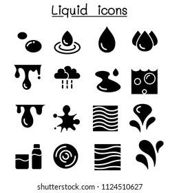 Liquid , Fluid & Water icon set 