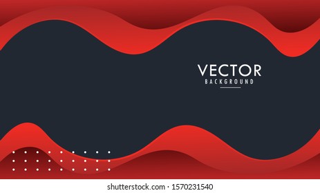 Liquid, Fluid, Wavy, Wave. Background, Wallpaper Vector Design Graphic. Abstract Modern Gradient. Light Red Black. EPS10