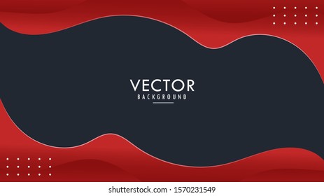 Liquid, Fluid, Wavy, Wave. Background, Wallpaper Vector Design Graphic. Abstract Modern Gradient. Light Red Black. EPS10