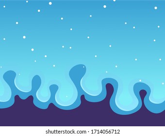 Forma líquida, fluida, ondulada, ondulada, degradada de curva. Fondo, Plantilla de papel tapiz. Color azul