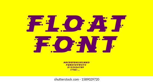 Liquid font. Dynamic fluid english letters, numbers and symbols. Eps 10. 