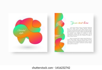 Liquid forms with a bright gradient. Vector illustration
