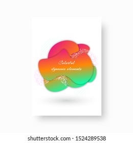 Liquid forms with a bright gradient. Vector illustration
