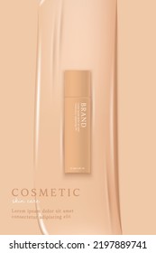 liquid foundation and cosmetics product ads template.