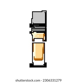liquid foundation cream game pixel art retro vector. bit liquid foundation cream. old vintage illustration