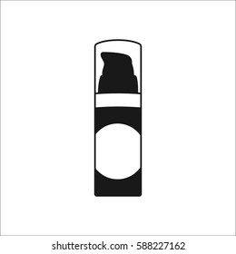 Liquid foundation make up creme cosmetics symbol simple silhouette icon on background