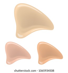 Liquid foundation make up vector. Makeup cream powder or lipstick splash. Skincare cosmetic concept.