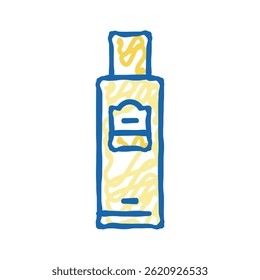liquid fragrance bottle perfume doodle icon sketch vector. liquid fragrance bottle perfume sign. isolated symbol illustration
