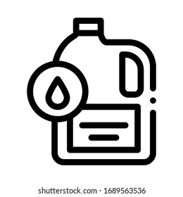 Vektorillustration für Flüssigbrennstoff Schild mit flüssigem Brennstoff. einzelne Kontursymbolgrafik
