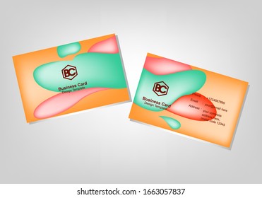 Liquid Fun Abstract Background. Business Card Templates