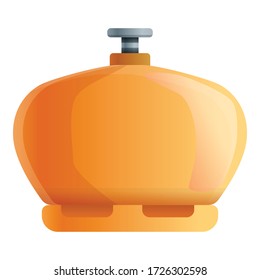 Liquid gas cylinder icon. Cartoon of liquid gas cylinder vector icon for web design isolated on white background