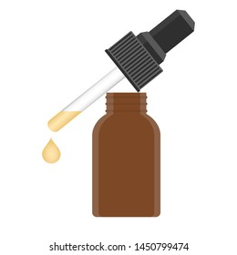 Liquid gel or serum. Isolated vector illustration on white background.
