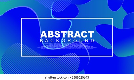 Liquid Geometric Abstract Background. Fluid shapes with gradient elements for cover book, banner, business card, presentation, print, brochure, poster, flyer, web, landing page. Vector Illustration