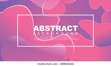 Liquid Geometric Abstract Background. Fluid shapes with gradient elements for cover book, banner, business card, presentation, print, brochure, poster, flyer, web, landing page. Vector Illustration