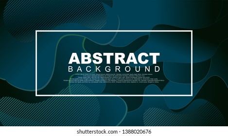 Liquid Geometric Abstract Background. Fluid shapes with gradient elements for cover book, banner, business card, presentation, print, brochure, poster, flyer, web, landing page. Vector Illustration