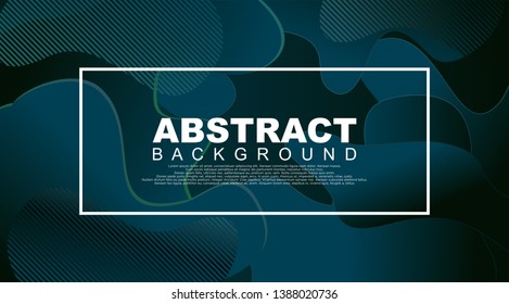 Liquid Geometric Abstract Background. Fluid shapes with gradient elements for cover book, banner, business card, presentation, print, brochure, poster, flyer, web, landing page. Vector Illustration