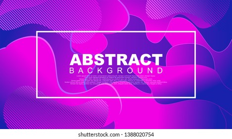 Liquid Geometric Abstract Background. Fluid shapes with gradient elements for cover book, banner, business card, presentation, print, brochure, poster, flyer, web, landing page. Vector Illustration