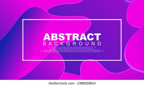 Liquid Geometric Abstract Background. Fluid shapes with gradient elements for cover book, banner, business card, presentation, print, brochure, poster, flyer, web, landing page. Vector Illustration