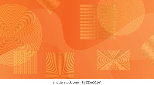 Liquid geometric abstract background orange colors. simple shapes vector eps 10. Futuristic minimalist.