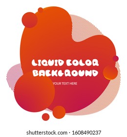 Liquid   geometric background for banner, card design on Valentines day. Gradient  bubble in the shape of a red heart. Fluid colorful abstract.