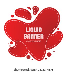  Liquid   geometric background for banner, card design on Valentines day. Gradient  bubble in the shape of a red heart. Fluid colorful abstract.