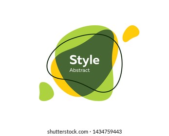 Liquid geometric dark green abstract element. Dynamical colored forms and lines. Gradient abstract banners with flowing shapes. Template for design of logo, flyer or presentation