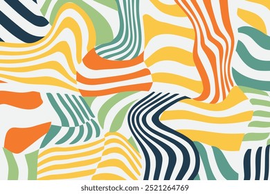 Liquid geometric wave wallpaper vector illustration.