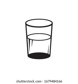 Líquido en vaso de vidrio, ilustración vectorial