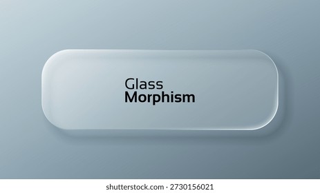 Diseño de Vector de morfismo de vidrio líquido con cuadro de texto rectangular redondeado. Elemento de interfaz de usuario difuminado moderno para la presentación de fondo abstracto.