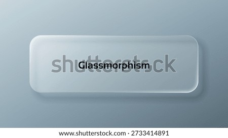 Liquid glass morphism vector element on an abstract background. User interface design texture for web, application, or banner. Trendy style.