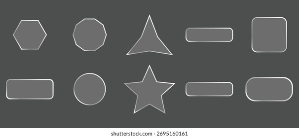 Ilustración vectorial de diseño UI de vidrio líquido.