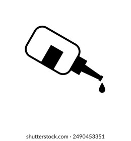 liquid glue bottle - vector icon	