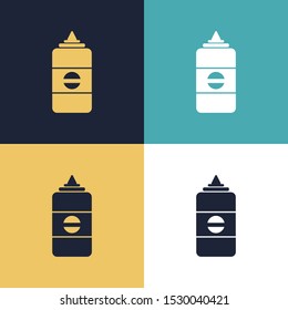 Liquid Glue Four Color Minimalist Icon Logo Set in Elegant Color 