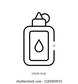 liquid glue icon. Linear style sign isolated on white background. Vector illustration