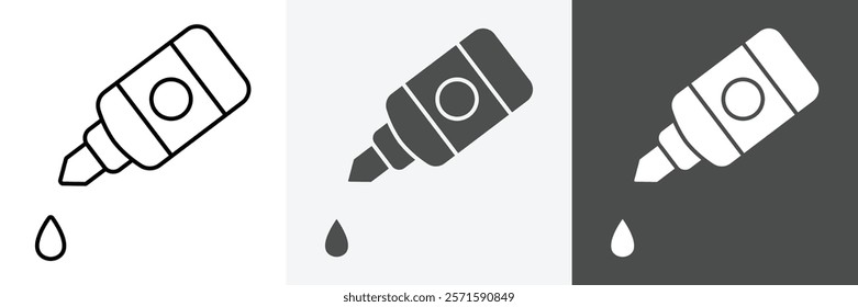 Liquid Glue Icon set vector art